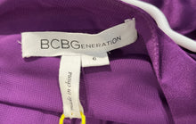 Load image into Gallery viewer, BCBGeneration Womens Purple One Shoulder Ruffle Cocktail Dress Size 6
