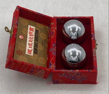 Load image into Gallery viewer, Silver Tone Chinese Hand Therapy Exercise Stress Relief Baoding Balls

