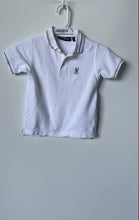 Load image into Gallery viewer, Psycho Bunny Kids White Beige Cotton Short Sleeve Collared Polo Shirt Size XS
