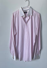 Load image into Gallery viewer, Hugo Boss Mens White Pink Collared Long Sleeve Button-Up Shirt Size Medium
