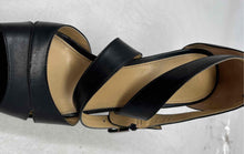 Load image into Gallery viewer, Michael Kors Womens Black Leather Open Toe Wedge Heel Platform Sandals Size 6.5M
