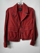 Load image into Gallery viewer, Banana Republic Womens Dark Rose Collared Long Sleeve Jacket Size Small

