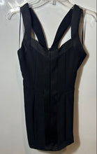 Load image into Gallery viewer, Zara Womens Black Sleeveless Sweetheart Neck Back-Zip Mini Dress Size XS

