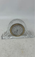 Load image into Gallery viewer, Waterford Clear Crystal Roman Numeral Collectible Mantel Desk Clock
