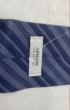Load image into Gallery viewer, Armani Collezioni Mens Blue Striped Silk Adjustable Pointed Tie One Size
