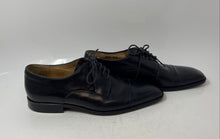Load image into Gallery viewer, Mercanti Fiorentini Mens Black Leather Cap Toe Oxford Dress Shoes Size 8M
