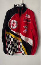 Load image into Gallery viewer, Fly Supply Mens Multicolor Colorblock Full-Zip Racing Jacket Size Large
