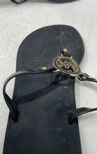Load image into Gallery viewer, Michael Kors Womens MK Jelly Black Slip-On Flat Thong Sandals Size 10
