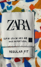 Load image into Gallery viewer, Zara Mens Multicolor Regular Fit Spread Collar Short Sleeve Button-Up Shirt Sz M
