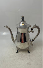 Load image into Gallery viewer, Vintage Leonard Silver-Tone Ornate Handle Footed Hinged Lid Coffee Tea Pot
