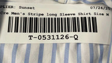 Load image into Gallery viewer, J.Crew Mens Blue White Striped Ludlow Long Sleeve Button-Up Shirt Size Medium
