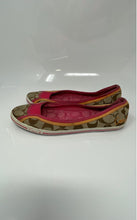 Load image into Gallery viewer, Coach Womens Brown Pink Orange Slip-On Round Toe Ballet Flats Shoes Size 6.5B
