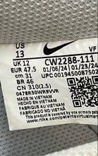 Load image into Gallery viewer, Nike Mens Air Force 1 '07 CW2288-111 White Sneaker Shoes Size 13 No Laces
