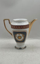 Load image into Gallery viewer, Vintage R. Limoges White Gold Plated Ceramic Tableware Scroll Handle Teapot
