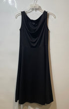 Load image into Gallery viewer, Express Womens Black Sleeveless Draped Cowl Neck Pullover A-Line Dress Size 7/8
