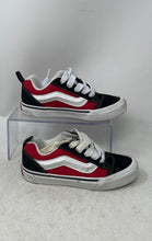 Load image into Gallery viewer, Vans Kids Knu Skool Red Black White Lace-Up Sneakers Shoes Size 2.5
