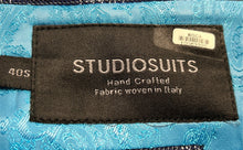Load image into Gallery viewer, StudioSuits Womens Blue Plaid Notch Lapel Two-Button Blazer Jacket Size 40S
