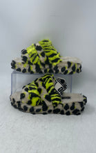 Load image into Gallery viewer, UGG Womens Fluff Yeah 1127073 Multicolor Animal Print Slide Slippers Size 7
