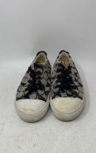 Load image into Gallery viewer, Coach Womens Gray Black Logo Print Lace-Up Low Top Sneaker Shoes Size 8.5B
