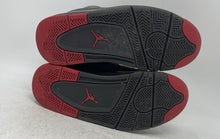 Load image into Gallery viewer, Nike Boys Air Jordan 4 RM FQ7938-060 Black Gray Lace-Up Sneakers Shoes Size 6Y
