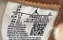Load image into Gallery viewer, Nike Girls Air Jordan 1 Retro High OG FN6621-201 White Beige Sneaker Shoes Sz 3Y
