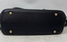 Load image into Gallery viewer, Aldo Womens Black Pebbled Leather Detachable Strap Zip Top Lined Satchel Bag
