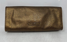 Load image into Gallery viewer, Cole Haan Womens Dark Gold Inner Pocket Compact Clutch Purse
