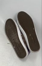 Load image into Gallery viewer, Coach Womens Barrett Q322 Beige Purple Lace-Up Low Top Sneakers Shoes Size 9 B

