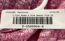 Load image into Gallery viewer, J.Crew Womens Pink Knitted Round Neck Long Sleeve Pullover Sweater Size 2X
