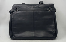 Load image into Gallery viewer, Franklin Covey Womens Black Leather Double Handle Tote Bag &amp; Coin Wallet w/ Tags

