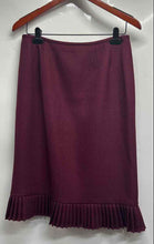 Load image into Gallery viewer, Jones Wear Womens Wine Single-Breasted 2-Piece Skirt And Blazer Set Size 8
