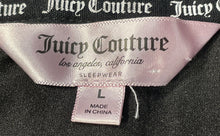 Load image into Gallery viewer, Juicy Couture Womens Black Short Sleeve Sleepwear Button Front Pajama Top Size L
