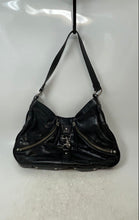 Load image into Gallery viewer, Jones New York Womens Black Leather Single Strap Zip Top Lined Shoulder Bag
