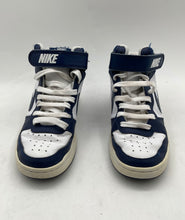 Load image into Gallery viewer, Nike Boys Court Borough Mid 2 CD7782-107 White Blue Sneaker Shoes Size 3.5Y
