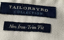 Load image into Gallery viewer, Tailorbyrd Collection Mens White Non Iron Trim Fit Dress Shirt Size 17
