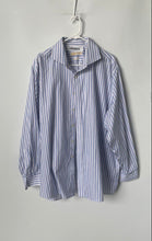 Load image into Gallery viewer, Michael Kors Mens Multicolor Striped Non-Iron Collared Dress Shirt Size 18 1/2
