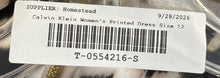 Load image into Gallery viewer, Calvin Klein Womens Black White Animal Print Ruffle Sheath Dress Size 12
