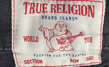 Load image into Gallery viewer, True Religion Mens Black Dark Wash Pockets Denim Straight Leg Jeans Size 36
