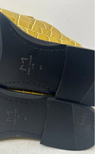 Load image into Gallery viewer, Marc Fisher Womens LTD Flyta Yellow Croc-Embossed Leather Mule Flats Size 6 M
