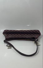 Load image into Gallery viewer, Nine West Womens Maroon And Beige Zipper Keychain Shoulder Bag Purse With Tags
