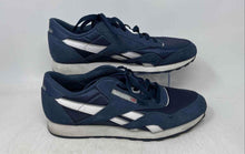 Load image into Gallery viewer, Reebok Mens Classic Nylon FV1595 Blue Lace-Up Low Top Tennis Shoes Size 10.5
