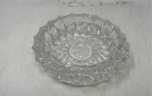 Load image into Gallery viewer, Frosted Clear Crystal Pressed Glass Tobacciana Collectible Ashtray
