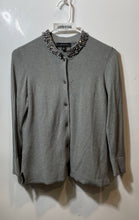 Load image into Gallery viewer, Ann Taylor Womens Gray Long Sleeve Cardigan Sweater Size Medium
