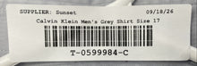 Load image into Gallery viewer, Calvin Klein Mens Gray Regular Fit Stretch Long Sleeve Dress Shirt Size 17 32/33
