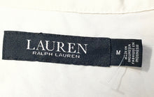 Load image into Gallery viewer, Lauren Ralph Lauren Womens Off White Long Sleeve Button-Up Shirt Size Medium
