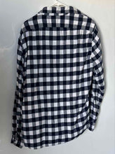 Load image into Gallery viewer, J.Crew Mens Blue White Plaid Cotton Flannel Long Sleeve Button-Up Shirt Size XL
