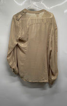 Load image into Gallery viewer, Cache Womens Gold Long Sleeve Chest Pocket Casual Button-Up Shirt Size XL
