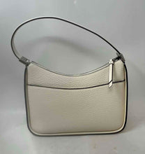 Load image into Gallery viewer, Calvin Klein Womens White Pebbled Faux Leather Inner Pocket Zip Top Shoulder Bag
