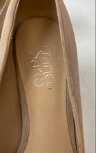 Load image into Gallery viewer, Franco Sarto Womens Beige Leather Slip-On Pointed Toe Block Pump Heels Size 6M
