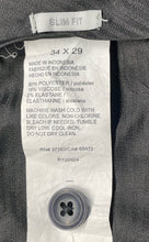 Load image into Gallery viewer, Perry Ellis Portfolio Mens Navy Blue Slash Pockets Slim Fit Dress Pants Sz 34X29

